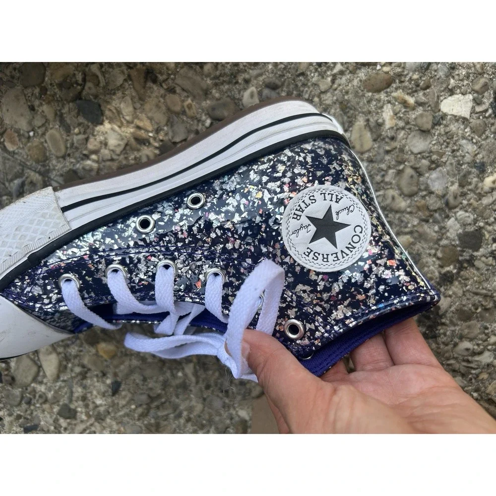 Converse Chuck Taylor All Star Youth 1 Glitter Confetti High Top Platform
